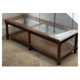 Wood and Glass Coffee Table