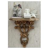 Gold Wall Shelf and Decor