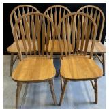 (5) Oak Dining Chairs