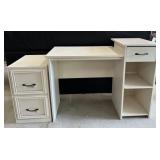 Desk and Filing Cabinet