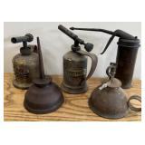 (5) Vintage Oil Cans and Torches