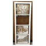 4-Panel Window Pane w/Vintage Advertising