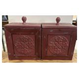(2) Wood Storage Boxes