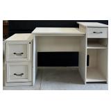 Desk and Filing Cabinet