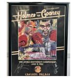 1982 Holmes vs Cooney Signed & Framed Poster