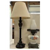 Hurricane Lamp and Parlor Table Lamp