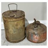 (2) Metal Gas Cans
