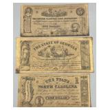 Civil War-Era Southern Currency - SEE DESC