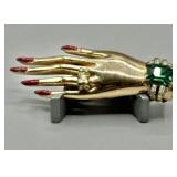 c.1940s Coro Craft Sterling Silver Hand Fur Clip