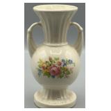 1940s Pastel Rose Floral Ceramic Bud Vase