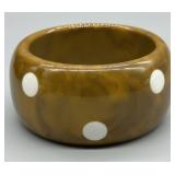 Vintage Bakelite Polka Dot Bangle Bracelet