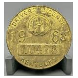 1963 Kentucky Drivers License Pin