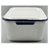 Vintage Enamelware Refrigerator Crisper Bin