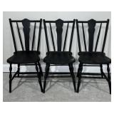 (3) Early American Primitive Spindle Back Chairs