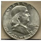 1952 Franklin Silver Half Dollar - 90% Silver