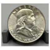 1953-D Franklin Silver Half Dollar - 90% Silver