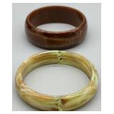 Vintage Phenolic Bakelite-Type Bangle Bracelets