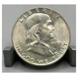1951-D Franklin Silver Half Dollar - 90% Silver
