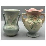 (2) Hull Pottery Double Handled Vases