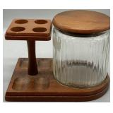 Mid-Century Walnut Decatur Humidor & Pipe Stand