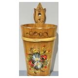 Vintage Handpainted Folk Art German Umbrella Stand