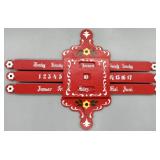 Vintage German Perpetual Wall Calendar