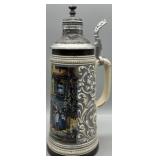 Vintage Gerz West German 11.5in Lidded Beer Stein