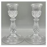 Vintage Crystal 7in Taper Candleholders