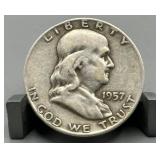 1957 Franklin Silver Half Dollar (90%)
