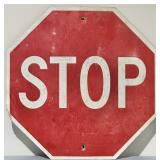 Large Decommissioned Reflective STOP Sign