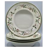 Lenox Holly Filigree 9in Individual Pasta Bowls