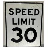 Decommissioned Speed Limit 30 Sign