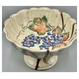 Tuscan Style Ceramic Pedastal Centerpiece Bowl