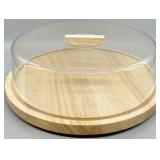 Wood Chacuterie Board w/Domed Lid