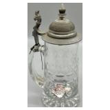German Hand Cut Crystal Beer Stein