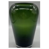Emerald Green Art Glass Vase