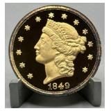 Replica 1849 $20 Double Eagle Liberty Head
