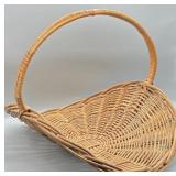 Large Mid-Century Flower Gathering Basket