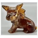 Imperial Glass Caramel Slag End of Day Puppy