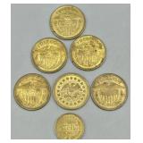 Vintage Brass Game Tokens