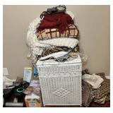 Wicker Basket and Linen Cleanout