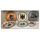 German Collectible Plates & Contents of Shelf