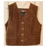 Cripple Creek Womenï¿½s Suede Leather Button Vest