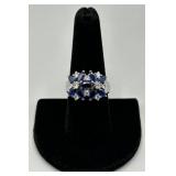 Sterling Silver Ring w/Gemstones
