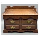 Wood Dresser Jewelry Box w/ Drawers & Top Storage