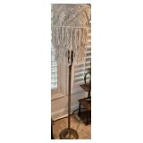 Brass Lamp w Macrame Shade