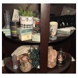 Contents of Demilune Book Cabinet