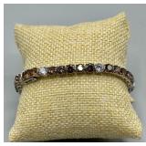 .925 Sterling Silver and Gemstone Tennis Bracelet