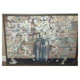 Blossoms in Mason Jar Canvas
