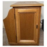 Oak Magazine Rack Side Table